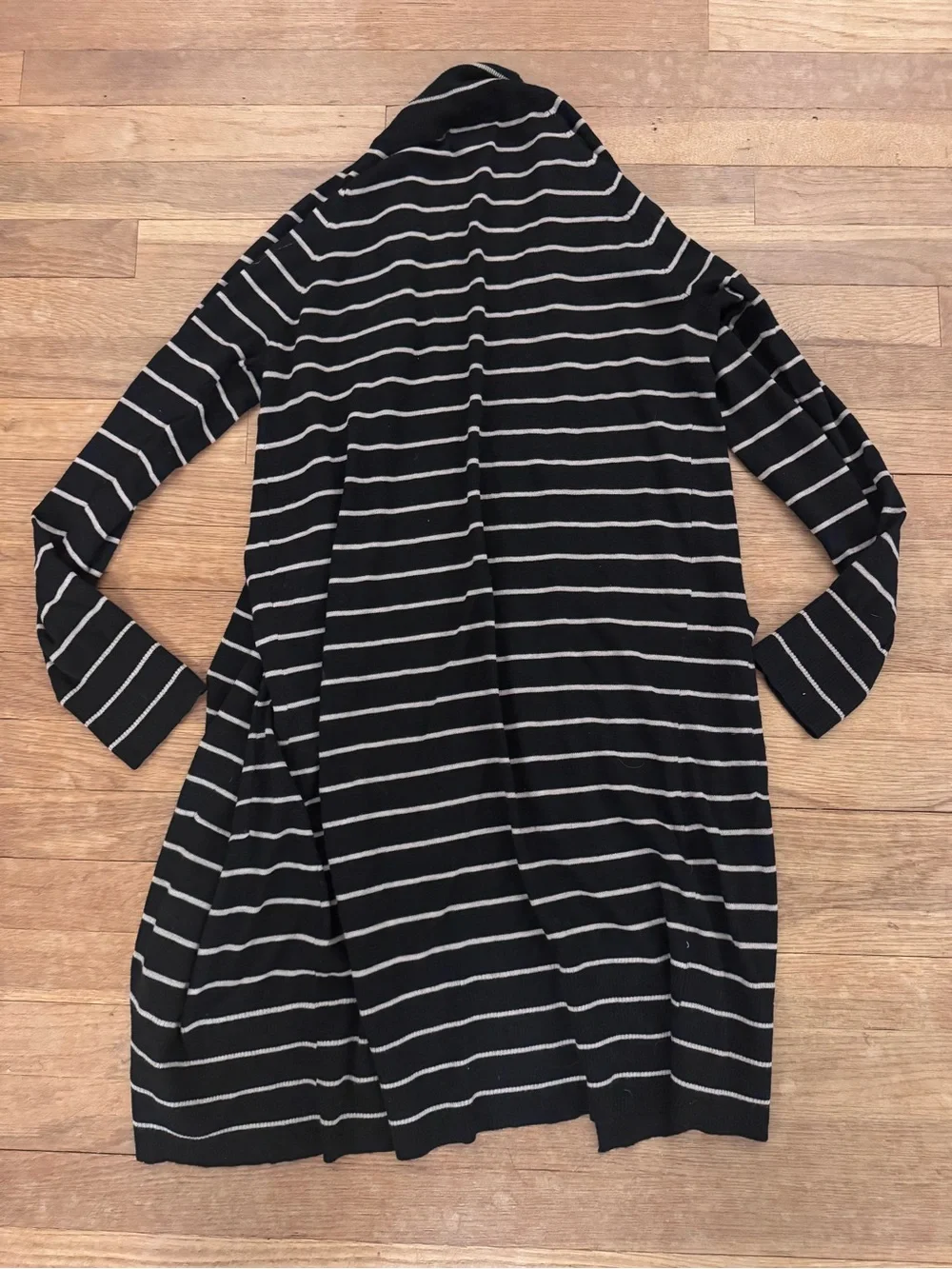 A New Day Women's Black Striped Wool Blend Cardigan - Size S  b36